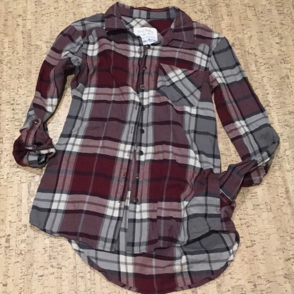 Girl Krazy Cotton Plaid Shirt - Multi - XS